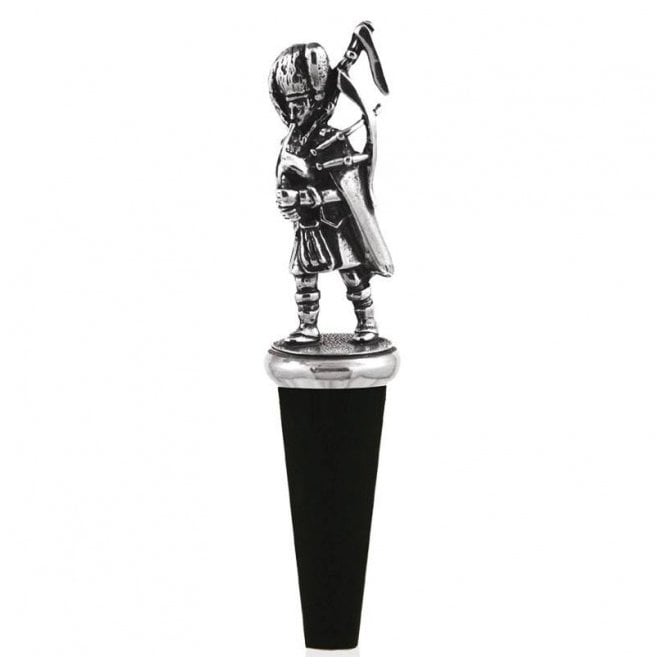 MCN Scottish Gifts Pewter Bagpiper Bottle Stopper BOT206