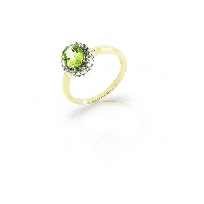 MCN Fine Jewellery Peridot and Diamonds Gold Ring