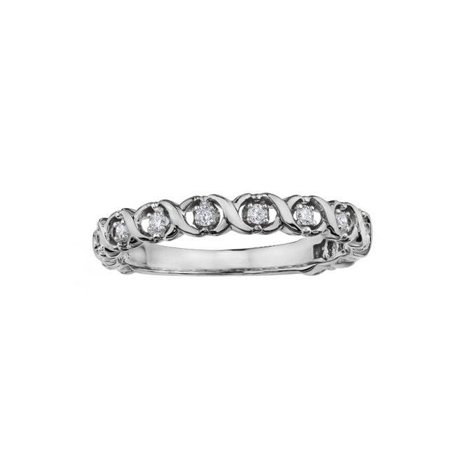 MCN Fine Jewellery 9ct White Gold Diamond Fancy Eternity Ring