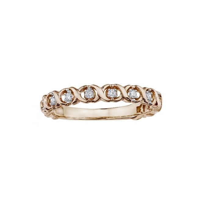 MCN Fine Jewellery 9ct Rose Gold Diamond Fancy Eternity Ring