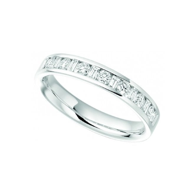 MCN Fine Jewellery 9ct White Gold Baguette Diamond Eternity Ring