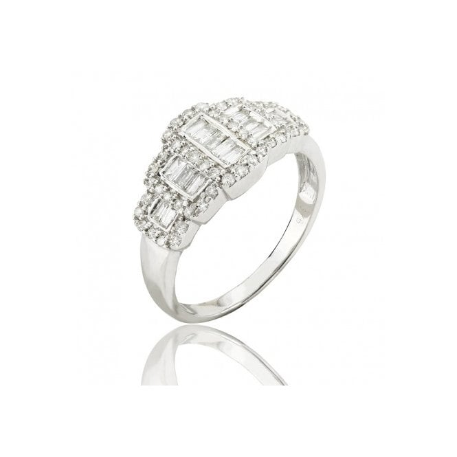 MCN Fine Jewellery Diamond Ring Cluster Baguette