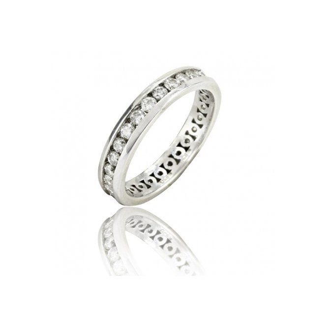 MCN Fine Jewellery 9ct White Gold 1ct Diamond Full Channel Eternity Ring
