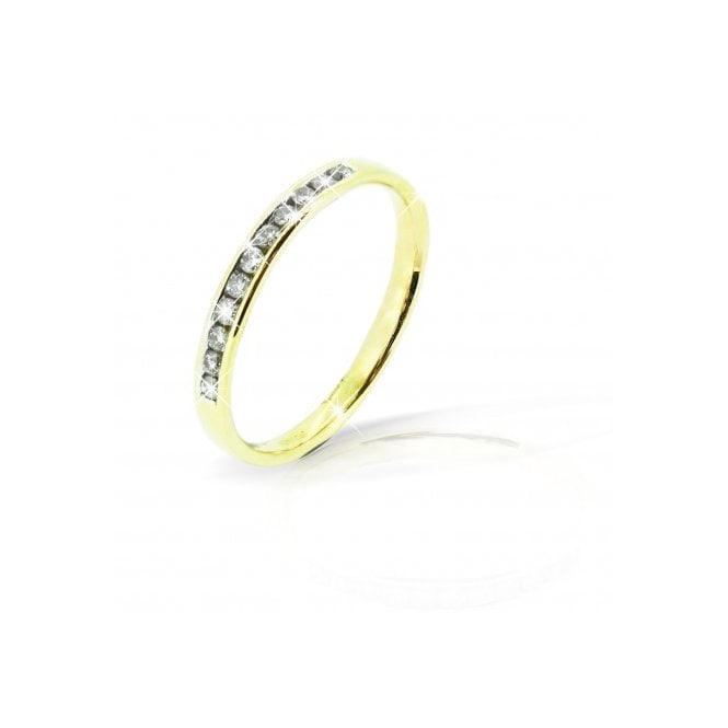 MCN Fine Jewellery 11 Stone Channel Set Eternity Ring Gold Ring