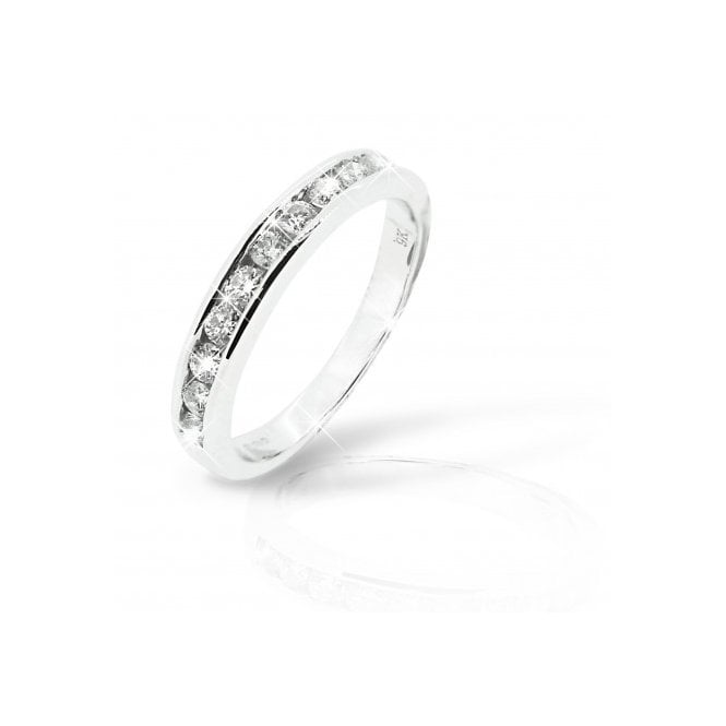 MCN Fine Jewellery 9ct White Gold Channel Set Ring