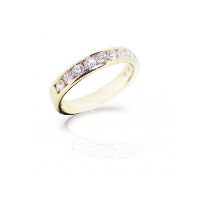 MCN Fine Jewellery 9ct Yellow Gold 12 Stone Diamond Eternity Ring