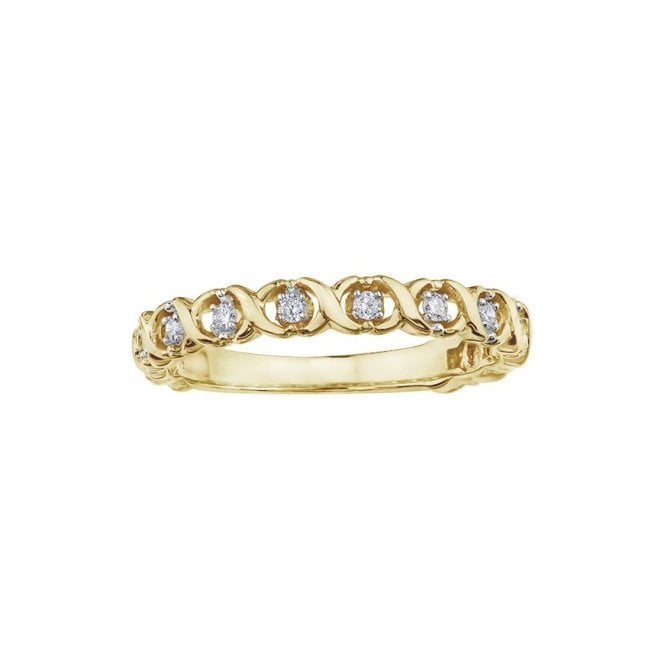 MCN Fine Jewellery 9ct Yellow Gold Diamond Eternity Ring