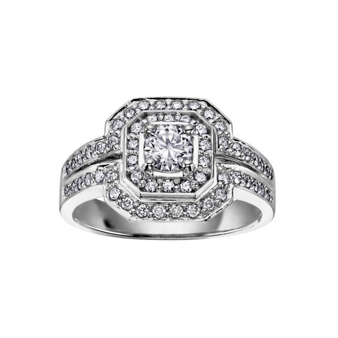 MCN Fine Jewellery 18ct White Gold Diamond Cluster Ring