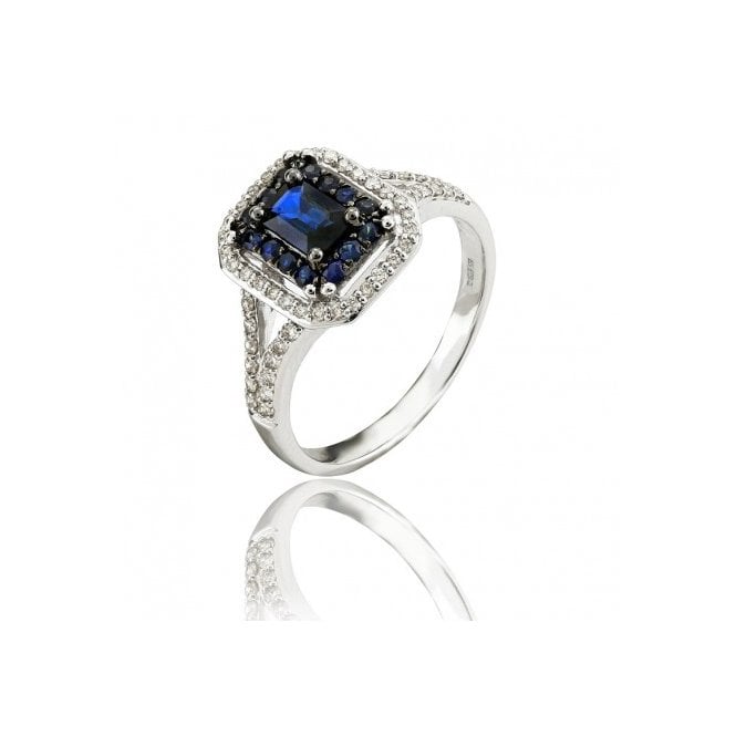 MCN Fine Jewellery Diamond Ring Square Sapphire