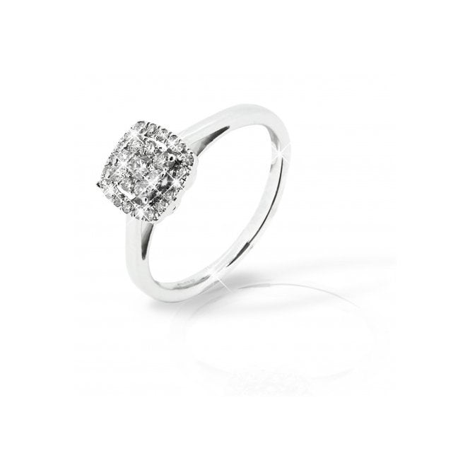 MCN Fine Jewellery 9ct White Gold Diamond Cluster Ring