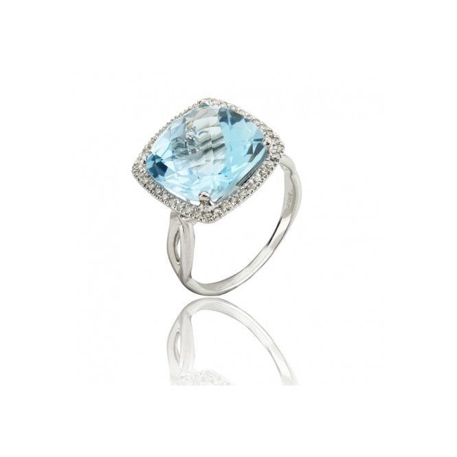 MCN Fine Jewellery Diamond Ring Topaz Cushion Cut
