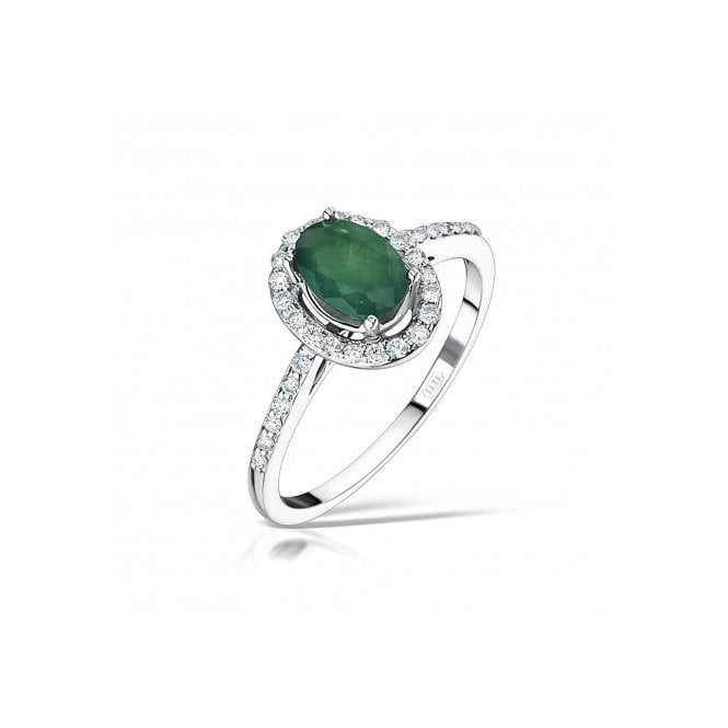 MCN Fine Jewellery Emerald Cluster Diamond Ring