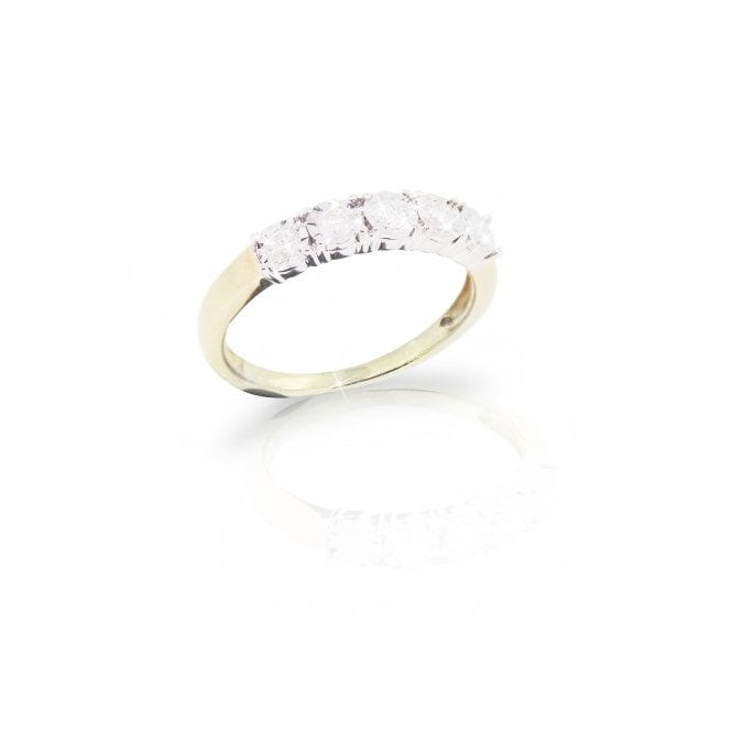 MCN Fine Jewellery 9ct Yellow Gold Diamond Eternity Ring