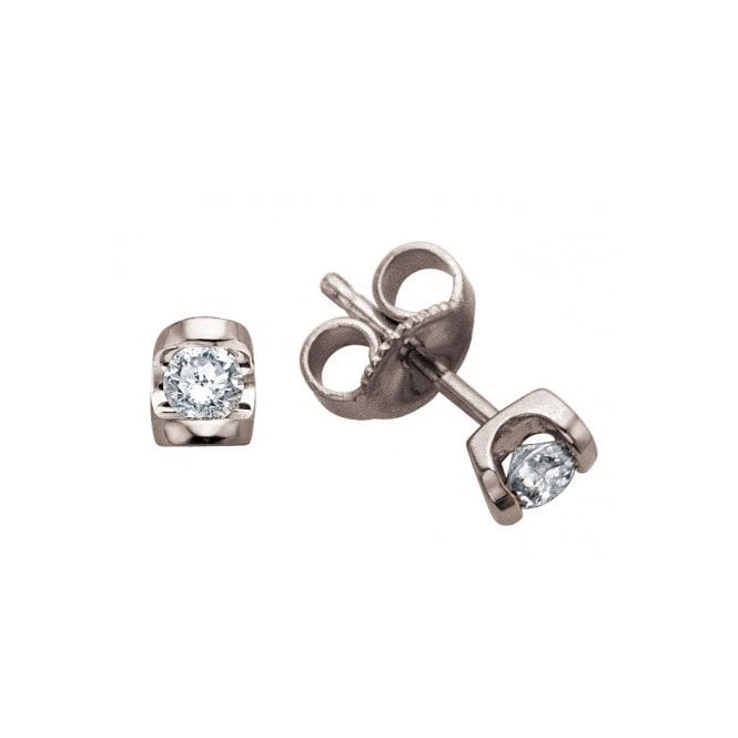 MCN Fine Jewellery 18ct White Gold Diamond Stud Earrings