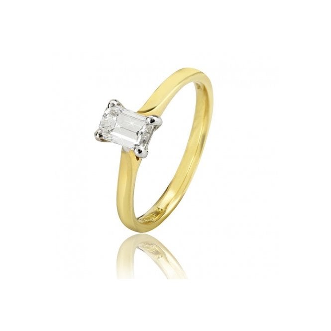 MCN Fine Jewellery Solitaire Diamond Ring Emerald Cut