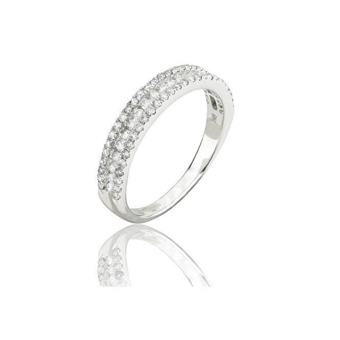 MCN Fine Jewellery Diamond Ring 3 Row Diamond Band