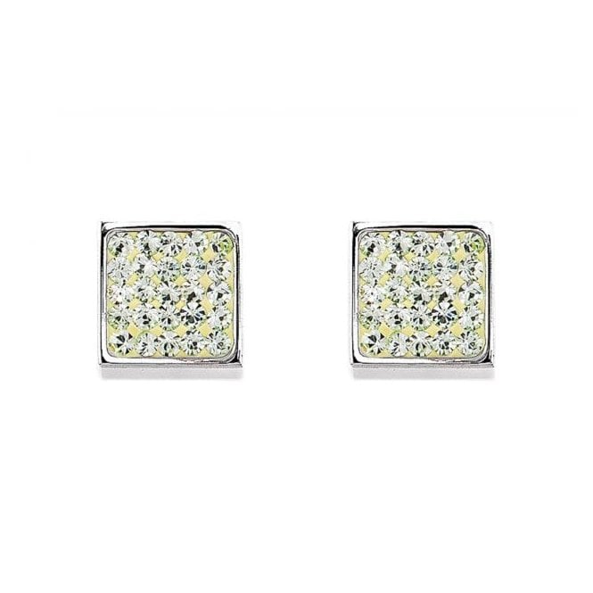 Coeur de Lion Rhinestone and Stainless Steel Light Green Earring