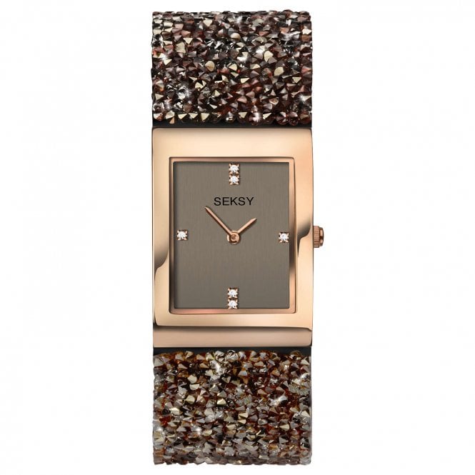 Seksy Rocks Brown Swarovski Ladies Watch 2580