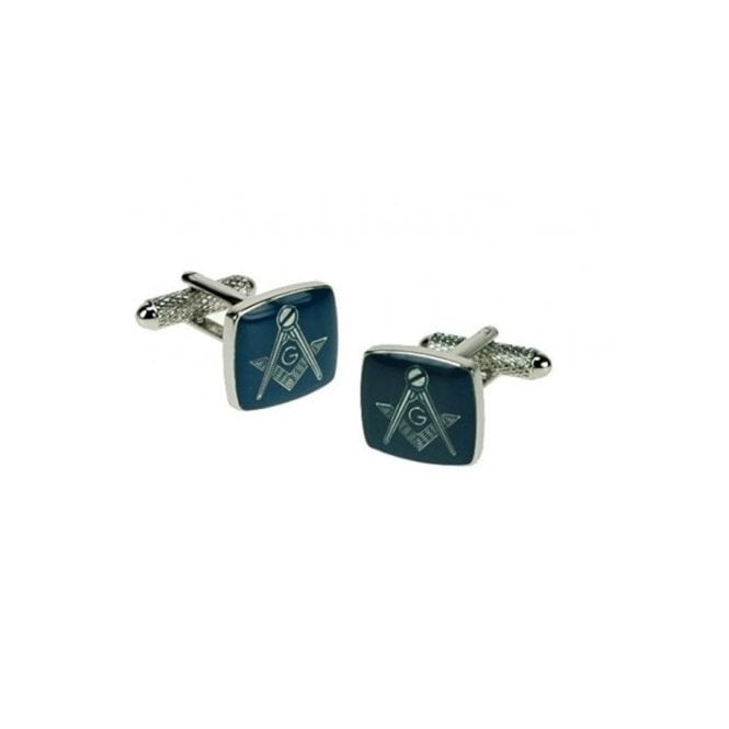 Onyx Art Blue Masonic Cufflinks CK730