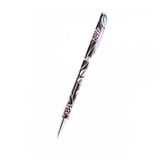 Sea Gems Black and Pink Rose Mackintosh Pen 0070
