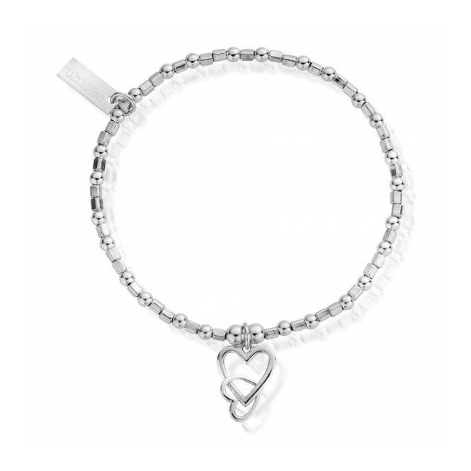 ChloBo Mini Cube Interlocking Love Heart Bracelet SBCFB572