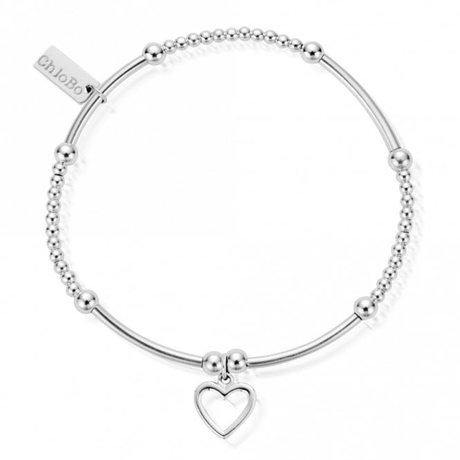 ChloBo Cute Mini Open Heart Silver Bracelet SBCM007