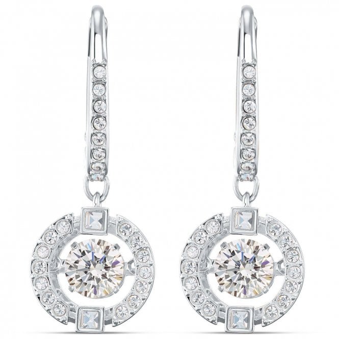 Swarovski Una Rhodium Plated Drop Earrings 5504652