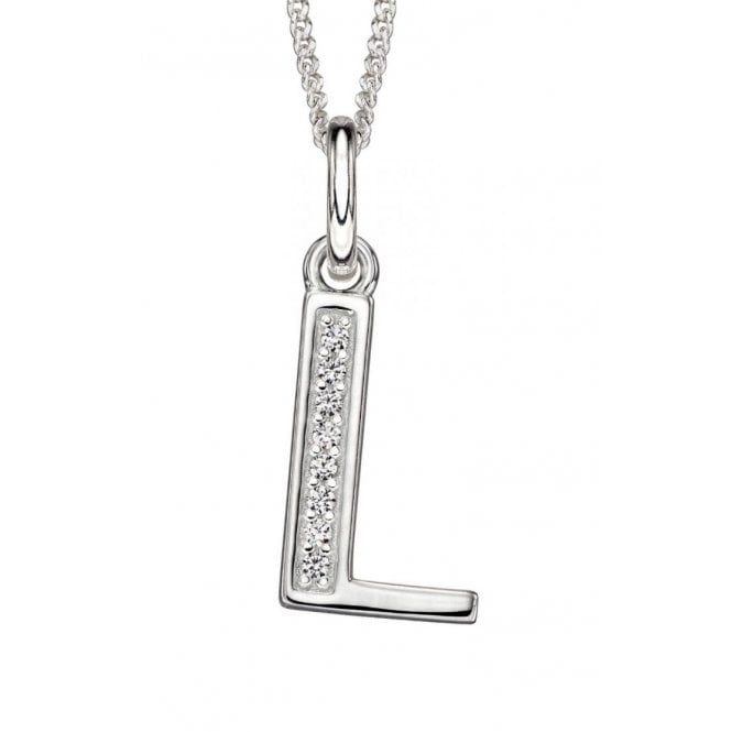 MCN Jewellery Sterling Silver Letter L Necklace P4734C