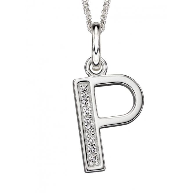 MCN Jewellery Sterling Silver Letter P Necklace P4738C