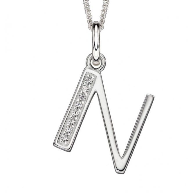 MCN Jewellery Sterling Silver Letter N Necklace P4736C