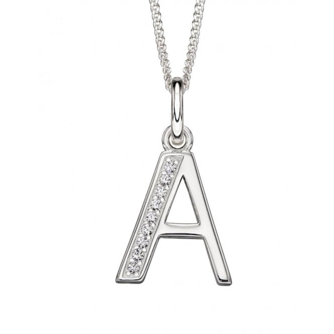 MCN Jewellery Sterling Silver Letter A Necklace P4723C