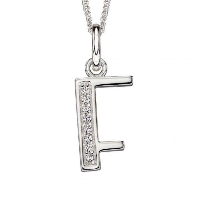 MCN Jewellery Sterling Silver Letter F Necklace P4728C