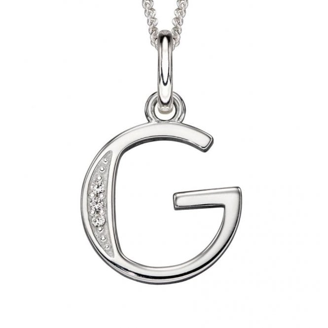 MCN Jewellery Sterling Silver Letter G Necklace P4729C