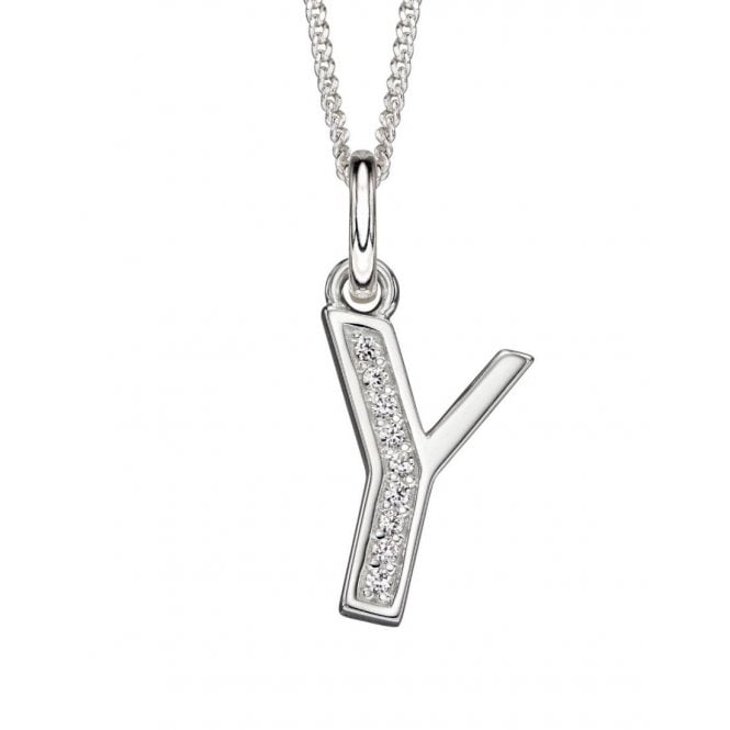 MCN Jewellery Sterling Silver Letter Y Necklace P4747C