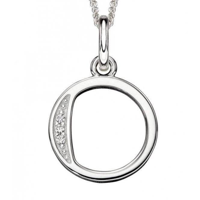 MCN Jewellery Sterling Silver Letter O Necklace P4737C