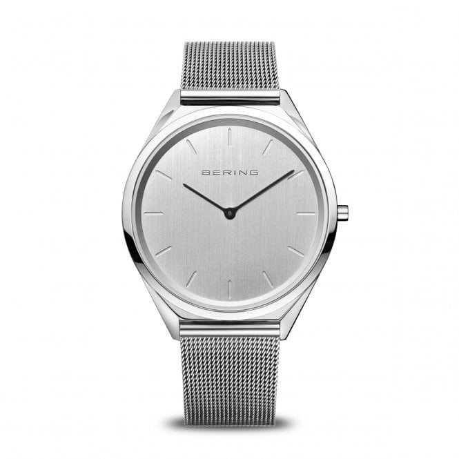 Bering Mens Ultra Slim Polished Silver Watch 17039-000