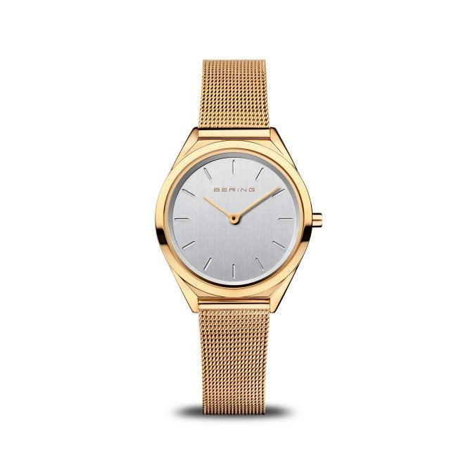 Bering Ladies Ultra Slim Polished Gold Watch 17031-334