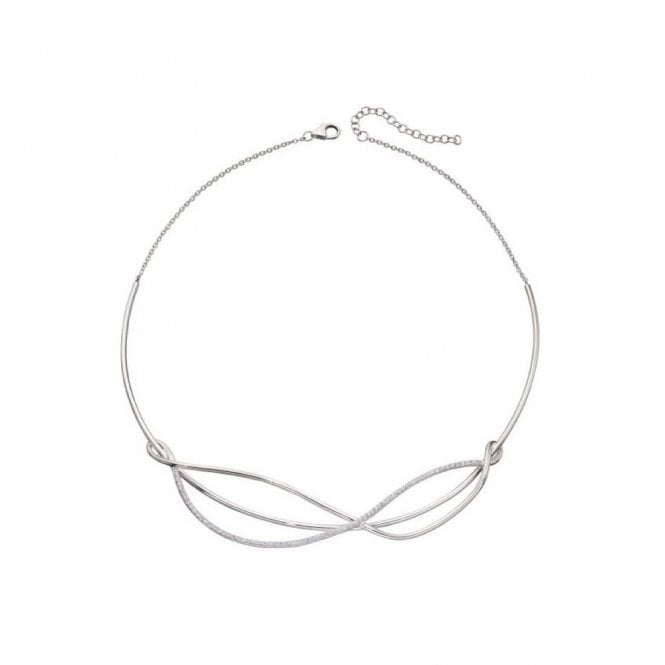 MCN Jewellery Sterling Silver Sculptural Design Necklace N4202C