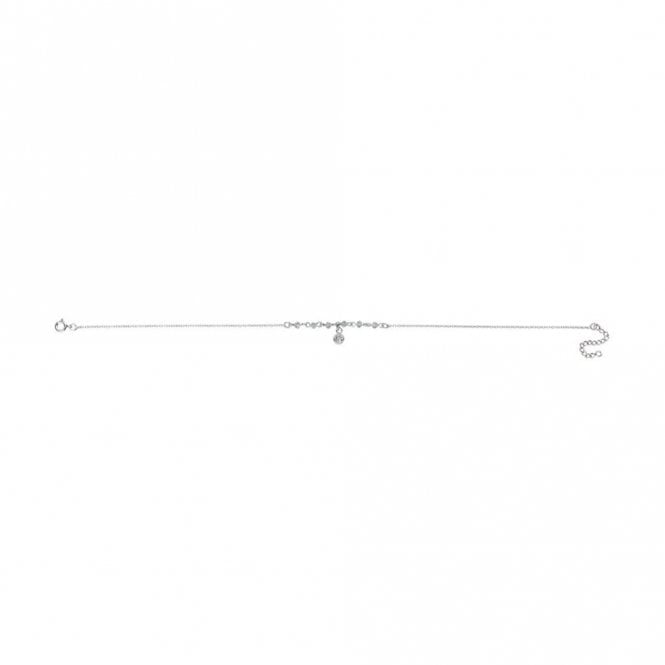 MCN Jewellery Beginnings Clear Swarovski Crystal & CZ Charm Anklet K196C