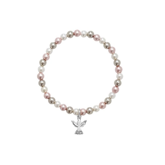 MCN Jewellery Pearl and Sterling Silver Angel Bracelet SBR171A
