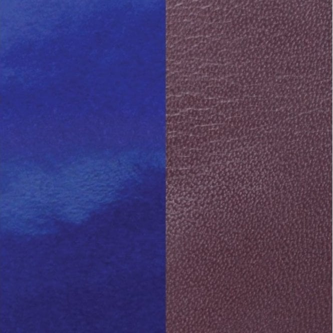Les Georgettes Round Blue and Plum Pendant Leather