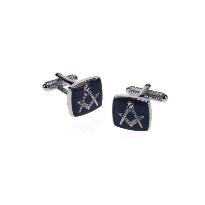 Onyx Art Blue Masonic Cufflinks CK744