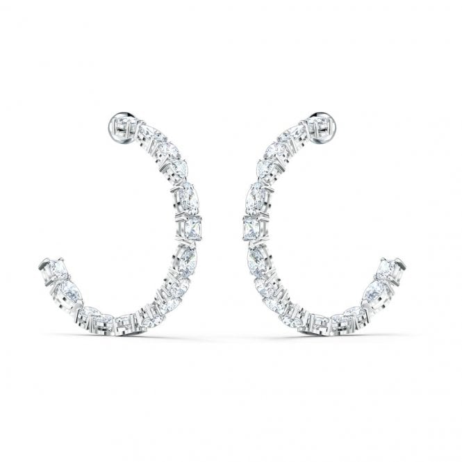 Swarovski Tennis Deluxe Mixed Hoop Pierced Earrings 5562128