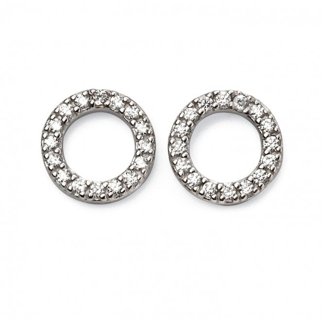 MCN Jewellery Open Disc Pave Earrings E5557C