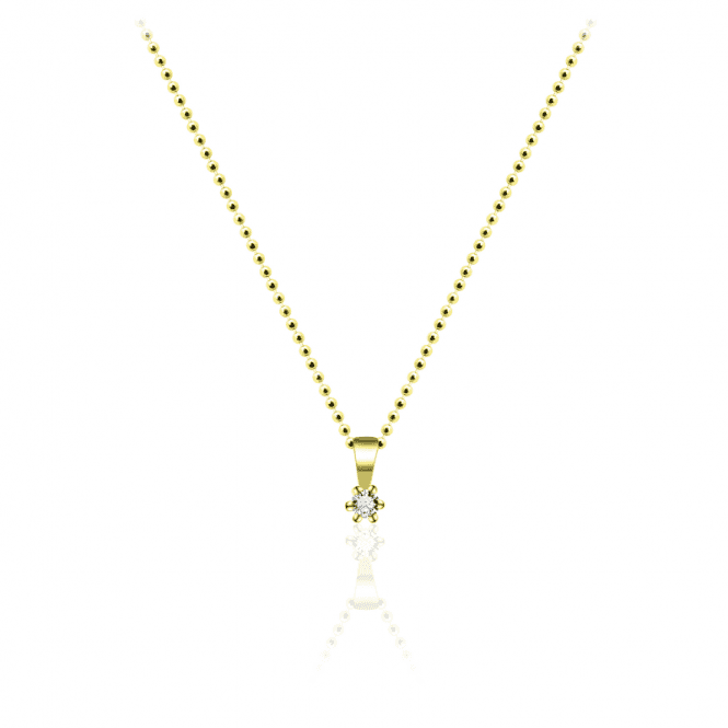 MCN Jewellery Yellow Gold Plated Cubic Zirconia Pendant