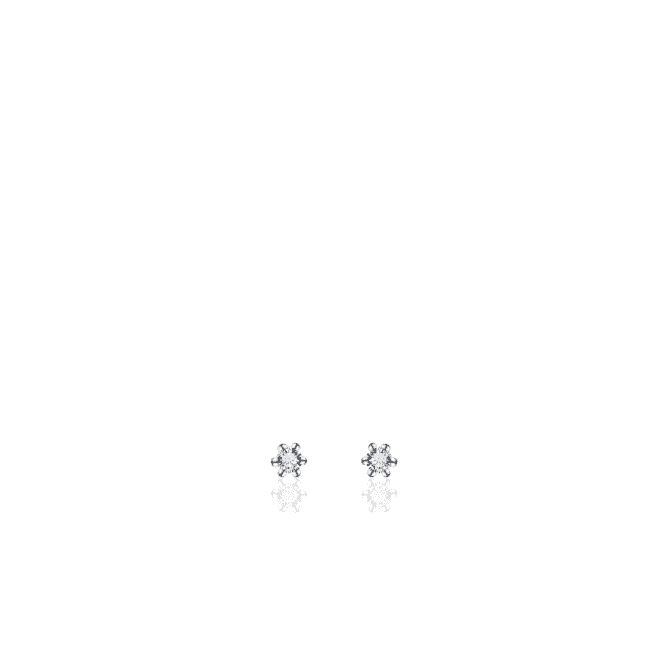 MCN Jewellery Silver Cubic Zirconia Stud Earrings