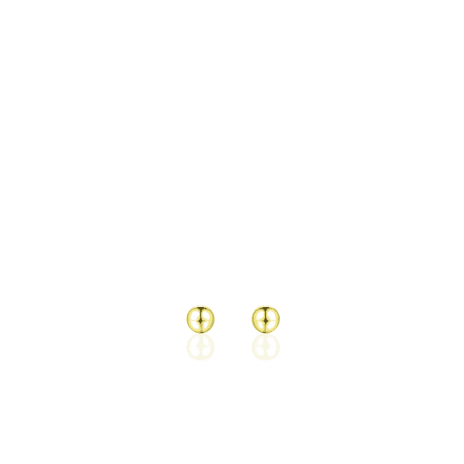 MCN Jewellery Yellow Gold Plated Ball Stud Earrings