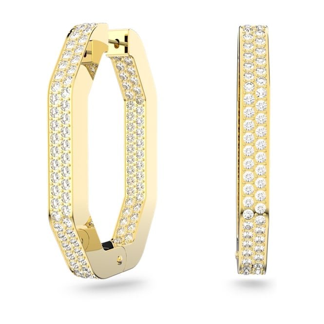 Swarovski Dextera Gold Octagon Earrings 5618304