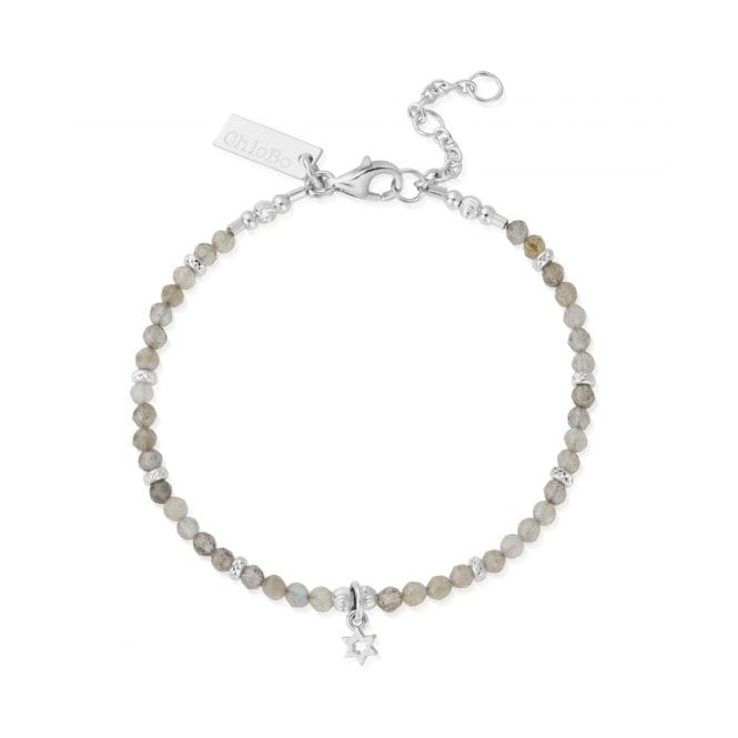 ChloBo Star Ruler Silver & Labradorite Beaded Bracelet SBLMC305