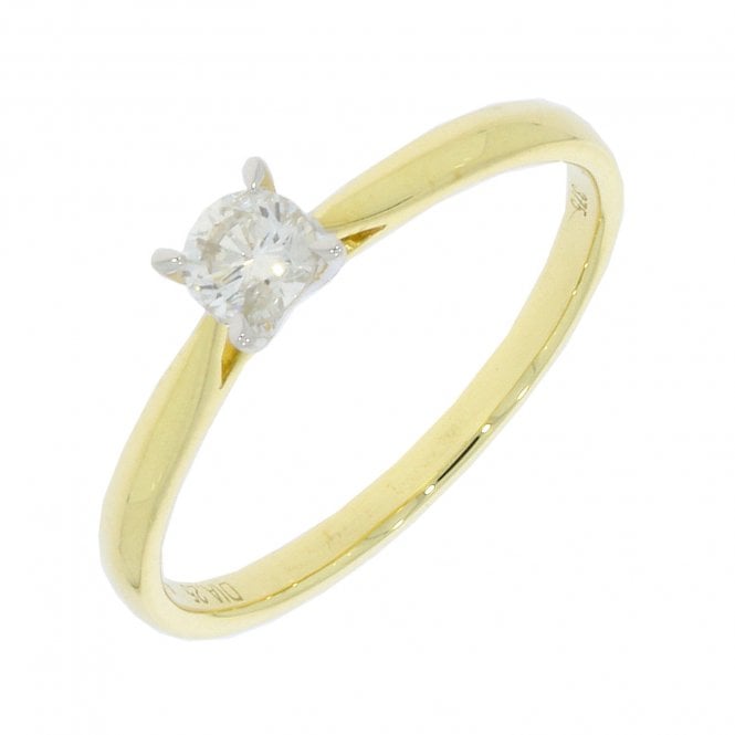 MCN Fine Jewellery 9CT Yellow Gold Solitaire Diamond Ring